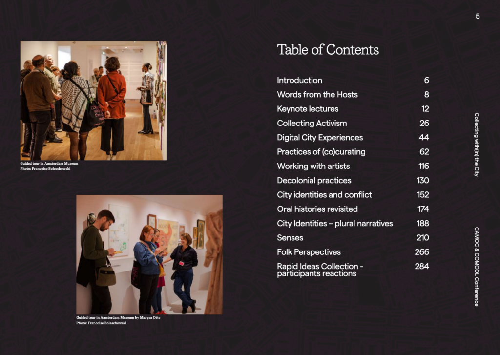 Table of Contents of the publication: Collecting with(in) the City: